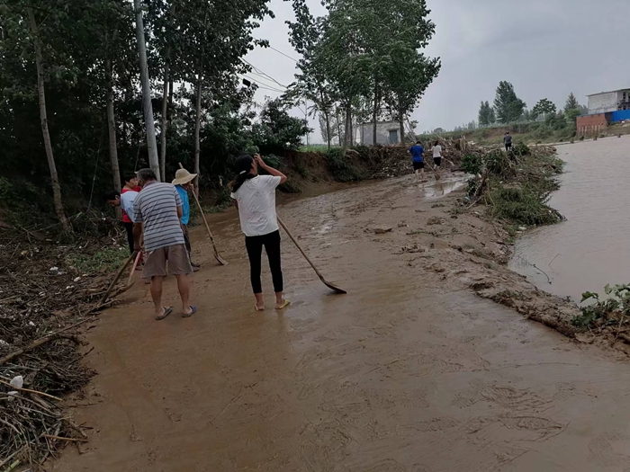 汤阴县韩庄镇雨后迅速行动恢复道路畅通