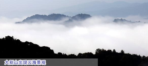 大别山出现云海景观